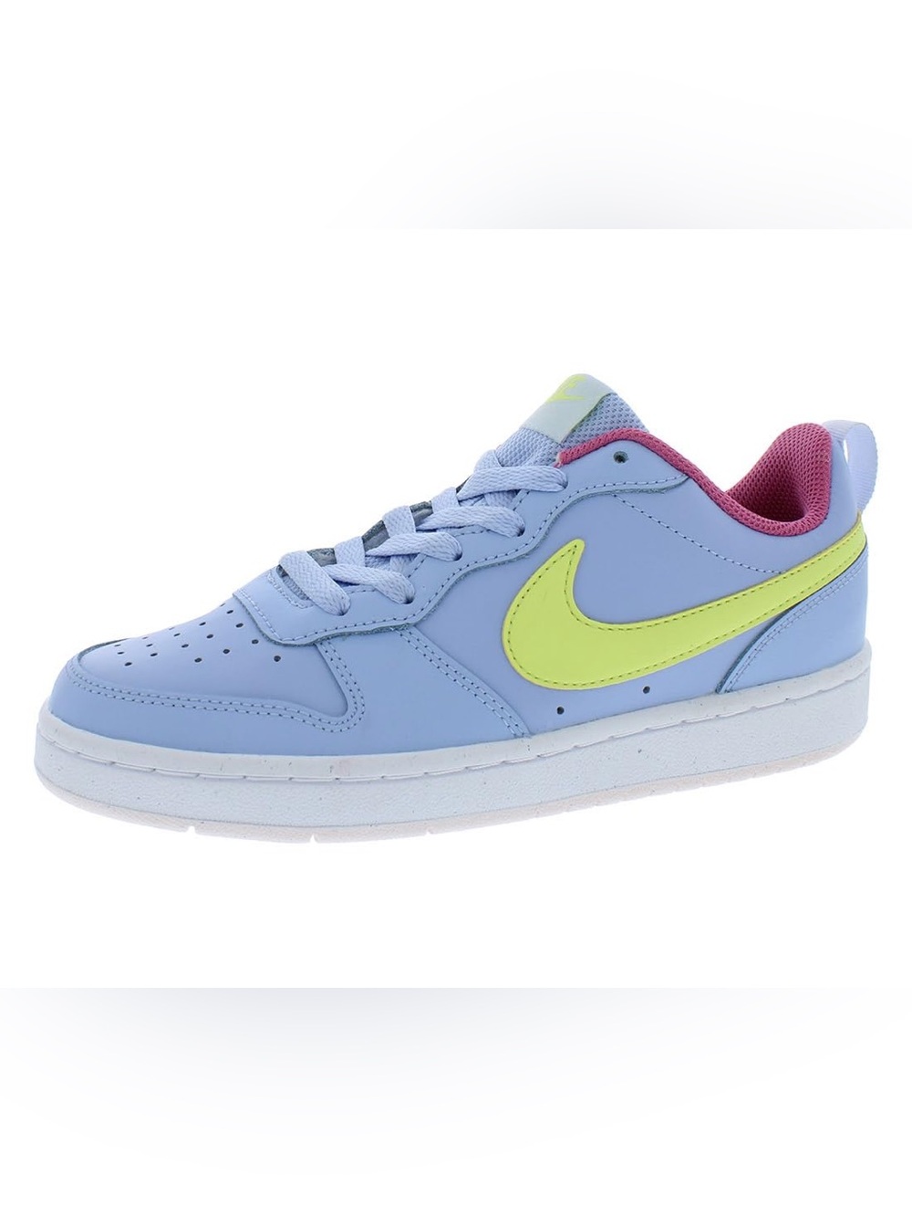 Nike Court Borough 2 Low -6Y Cobalt Bliss and Light Lemon Twist Women's Size6.5Y